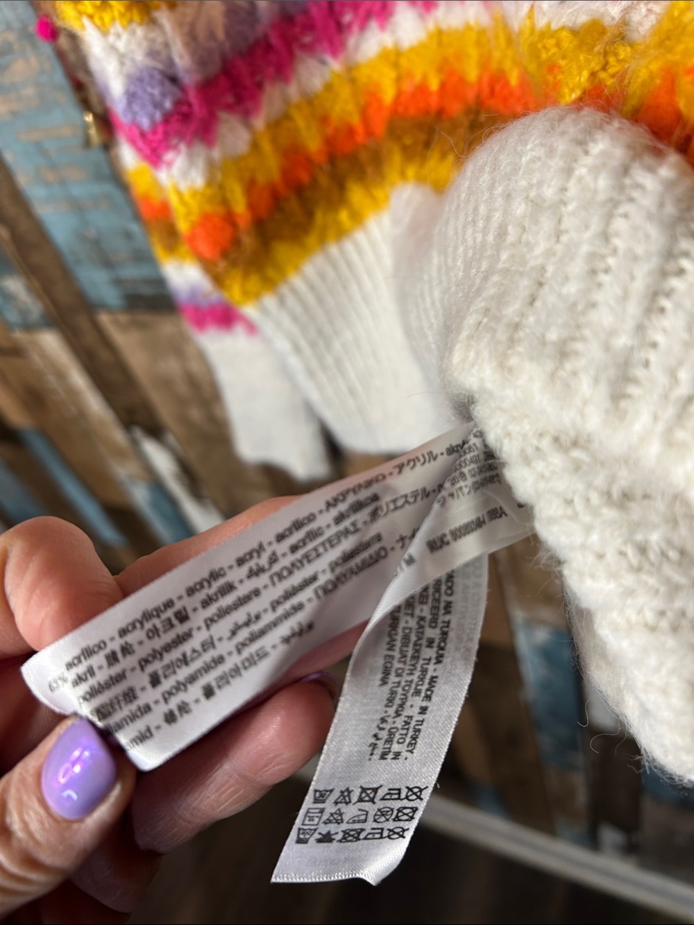 Zara Multicolor crotched Striped Cowl Neck Sweater - Picture 8 of 14